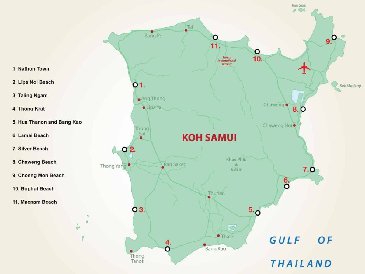 Mappa Koh Samui