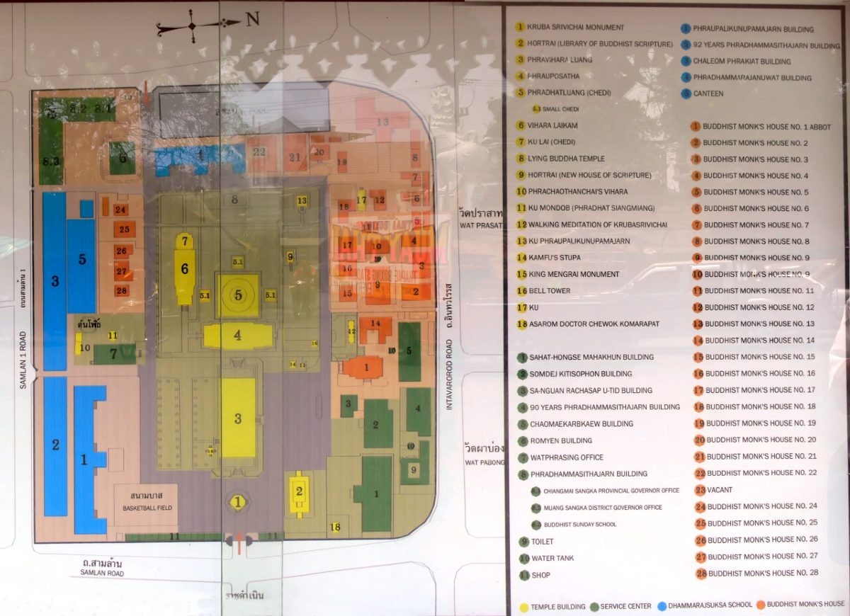 Mappa Wat Phra Singh Chiang Mai