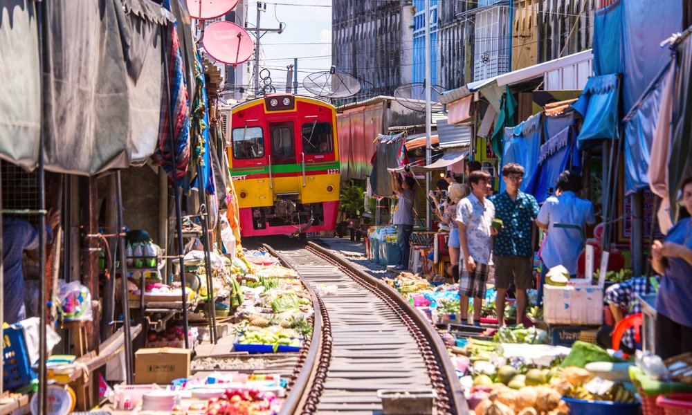 Mercato ferroviario Bangkok