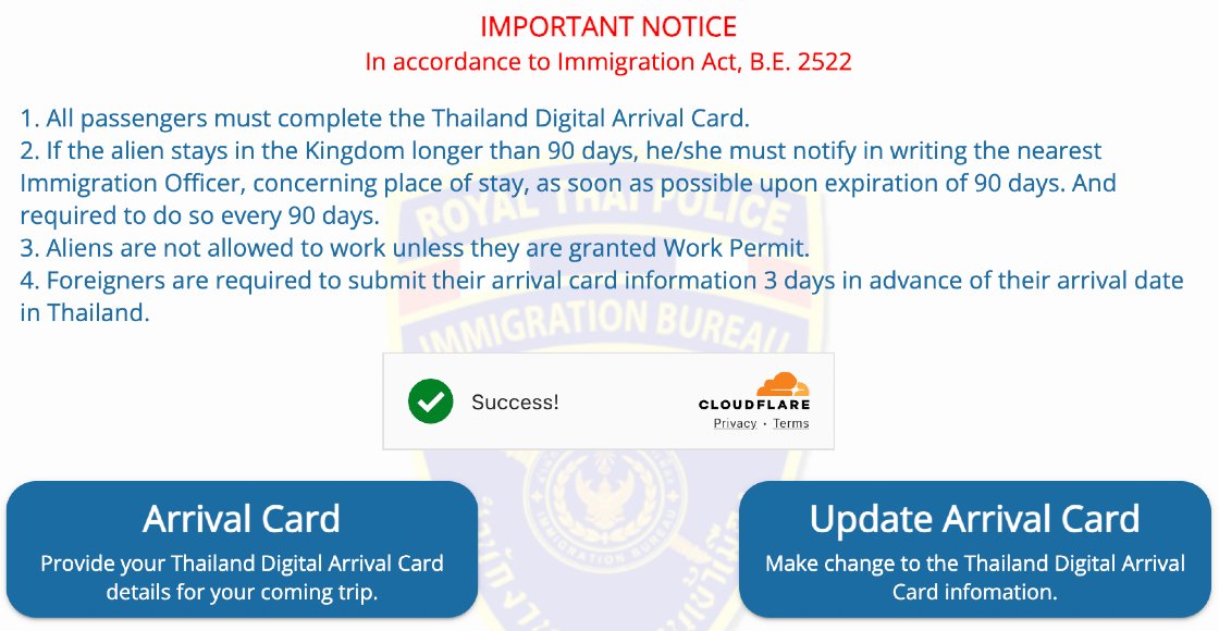 TDAC Thailandia